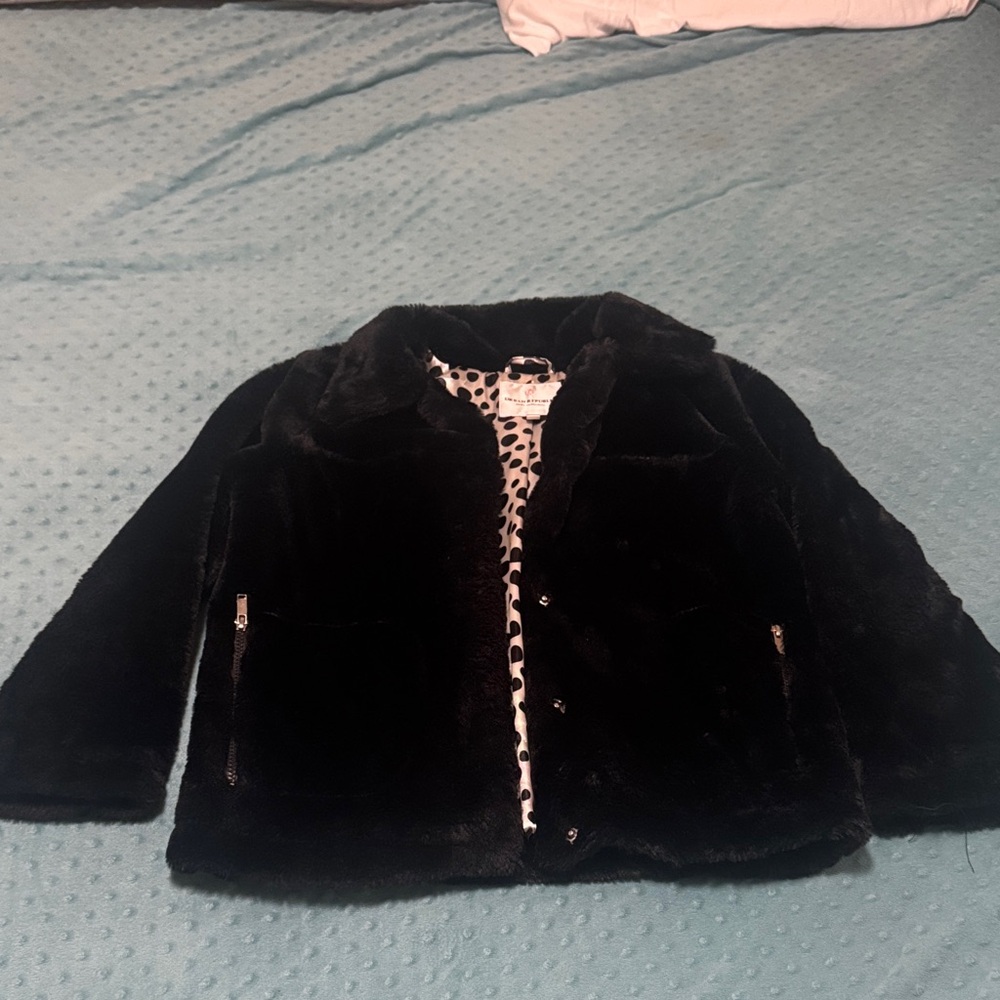 Urban Republic Black Faux Fur Kids Jacket